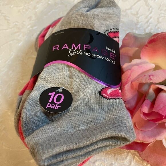 šāRampageāGirlsĀ 10PairsāStripesāAnkleāSock⦠- Picture 9 of 9